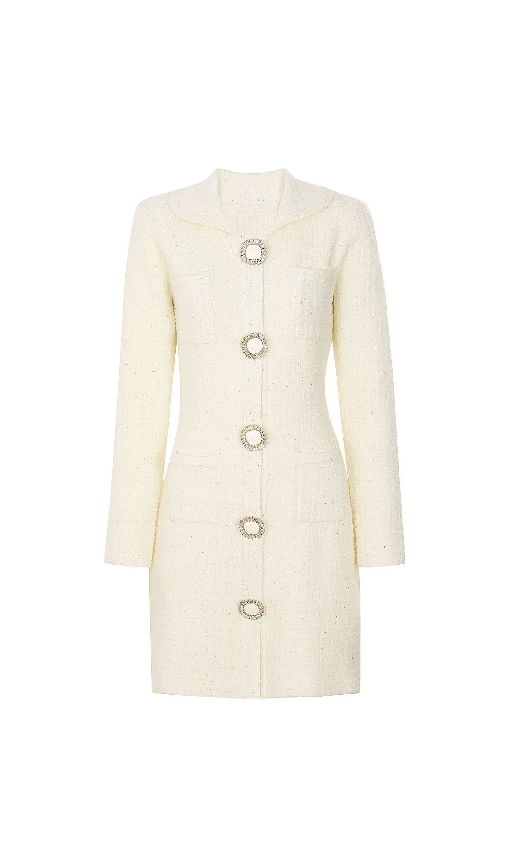 Fashionslee Women Joanna Knit Long Sleeve Mini Dress