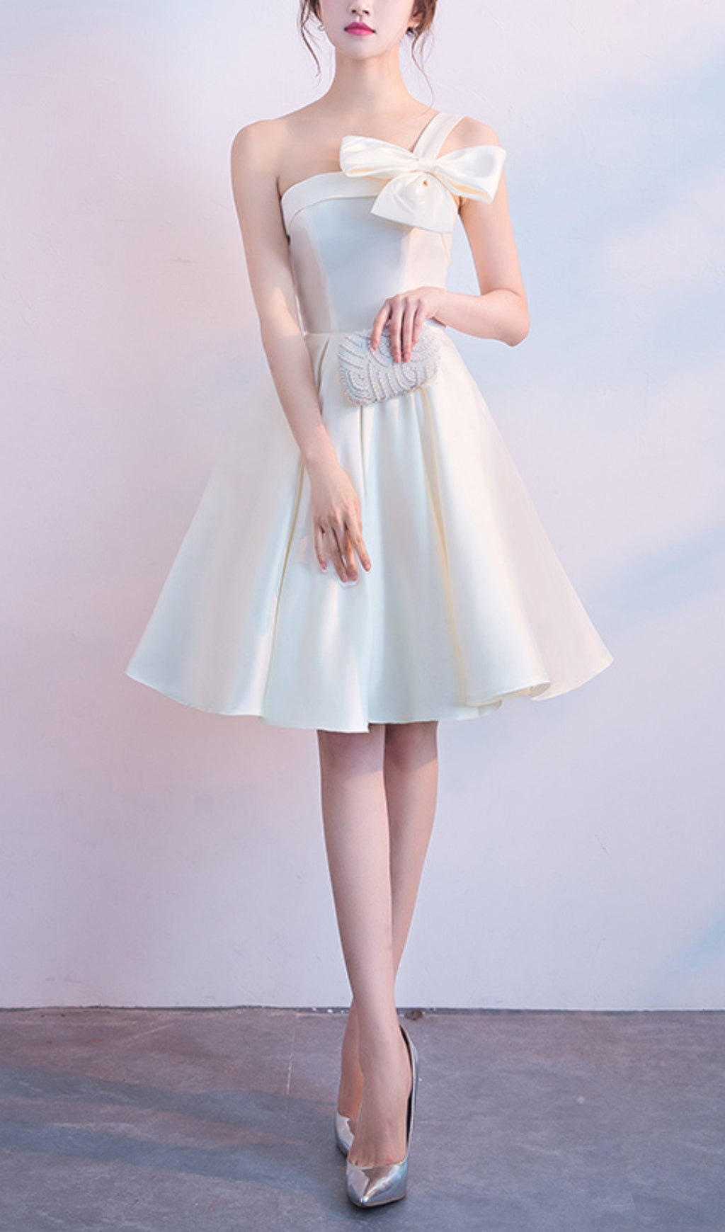 Fashionslee Women Astera Strapless Bow Mini Dress