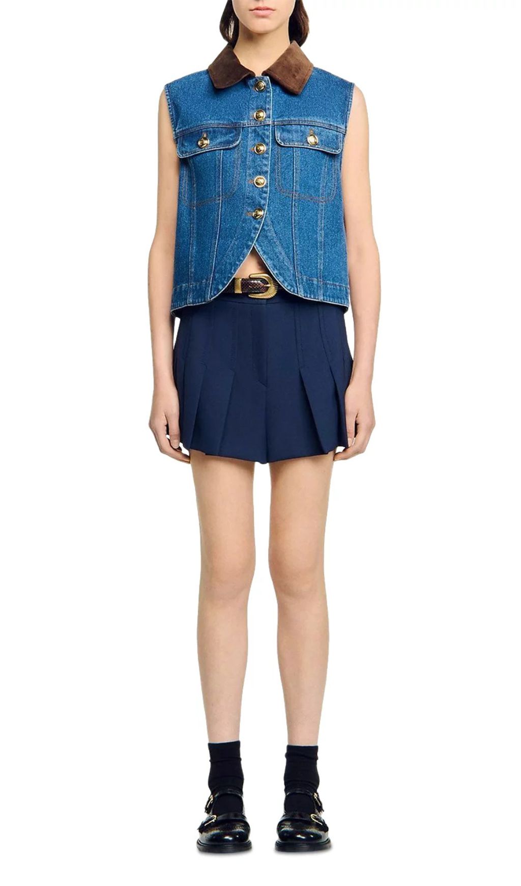 Fashionslee Women Denim Vest
