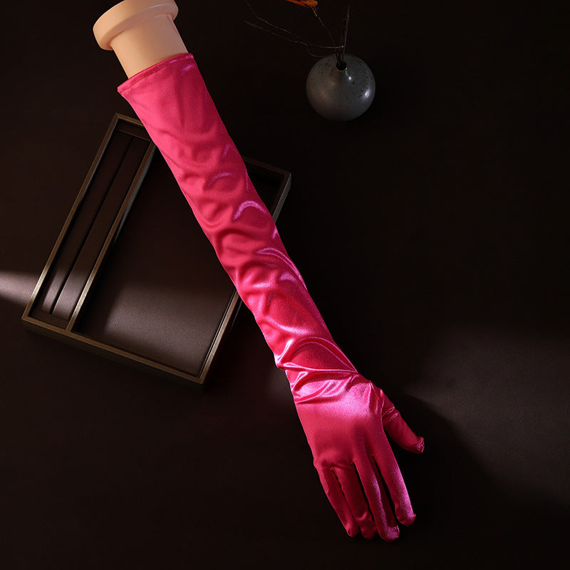 0800fca6572a34e85a999d914ee74bab.jpeg Fashionslee Women Long Rose-Red Gloves