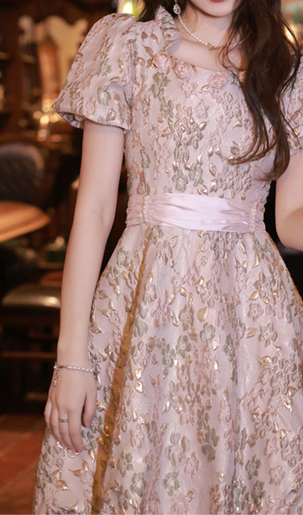 082b0a68f102d06a8a2e6ced080837bd.jpeg Fashionslee Women Puff Sleeve Cutwork Mini Dress In Pink