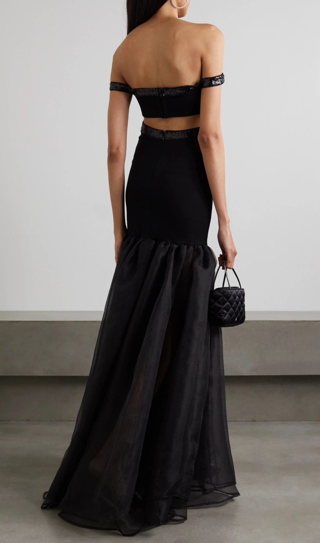Fashionslee Women Dosia Black Bandage Maxi Dress