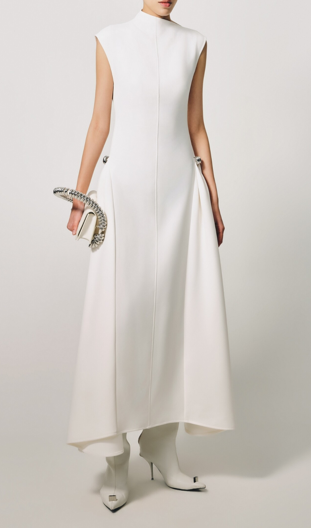 Fashionslee Women A Line Maxi Dress White