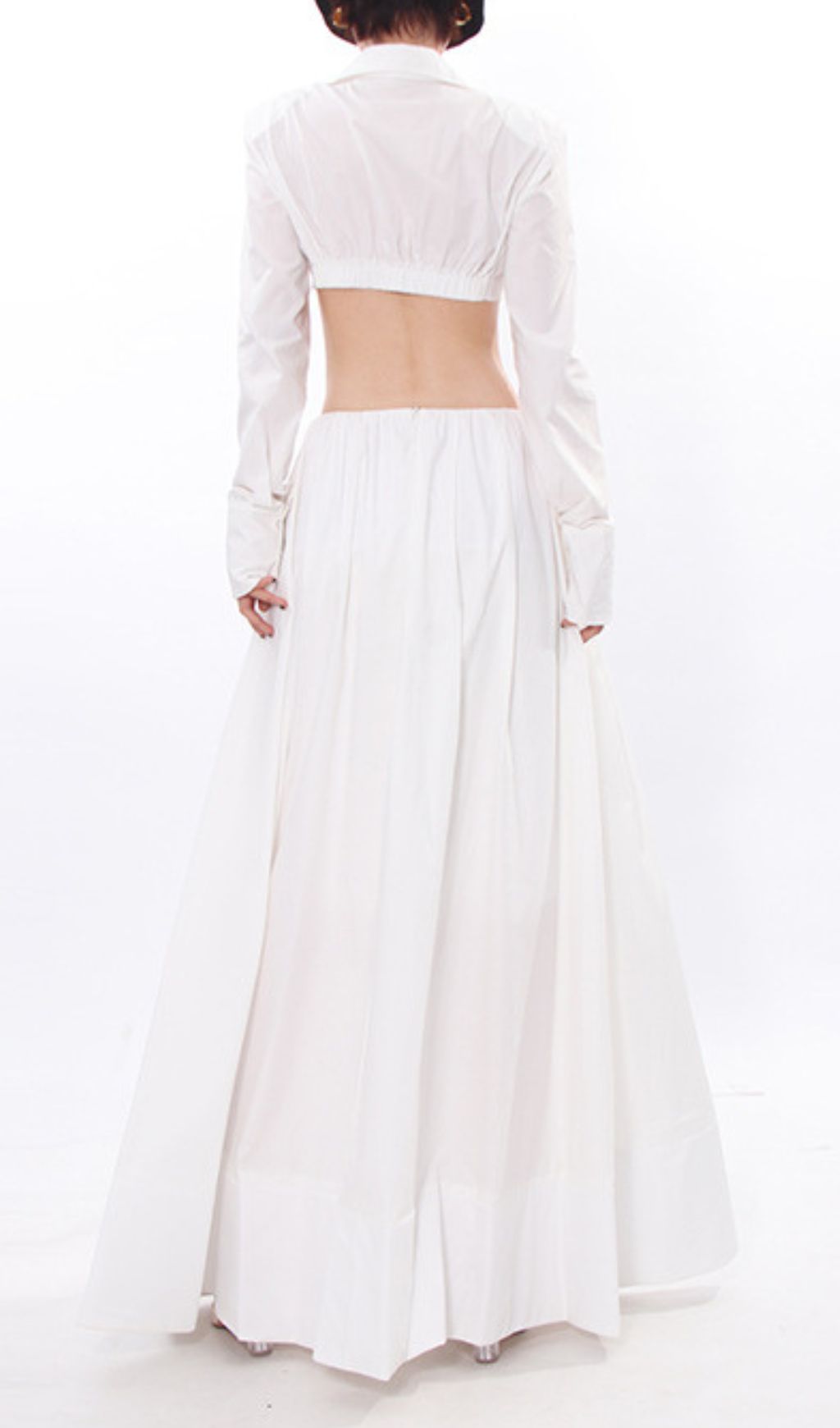Fashionslee Women Idra White Long Sleeve Two-Piece Set