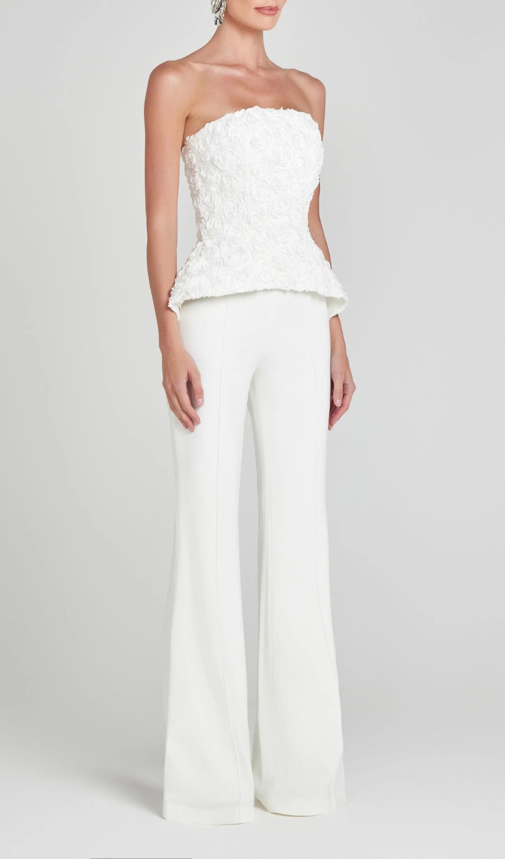 09634d709ca1f33c42d49526f59ceb98.jpg Fashionslee Women Jerusha White Flower Top & Pants Set