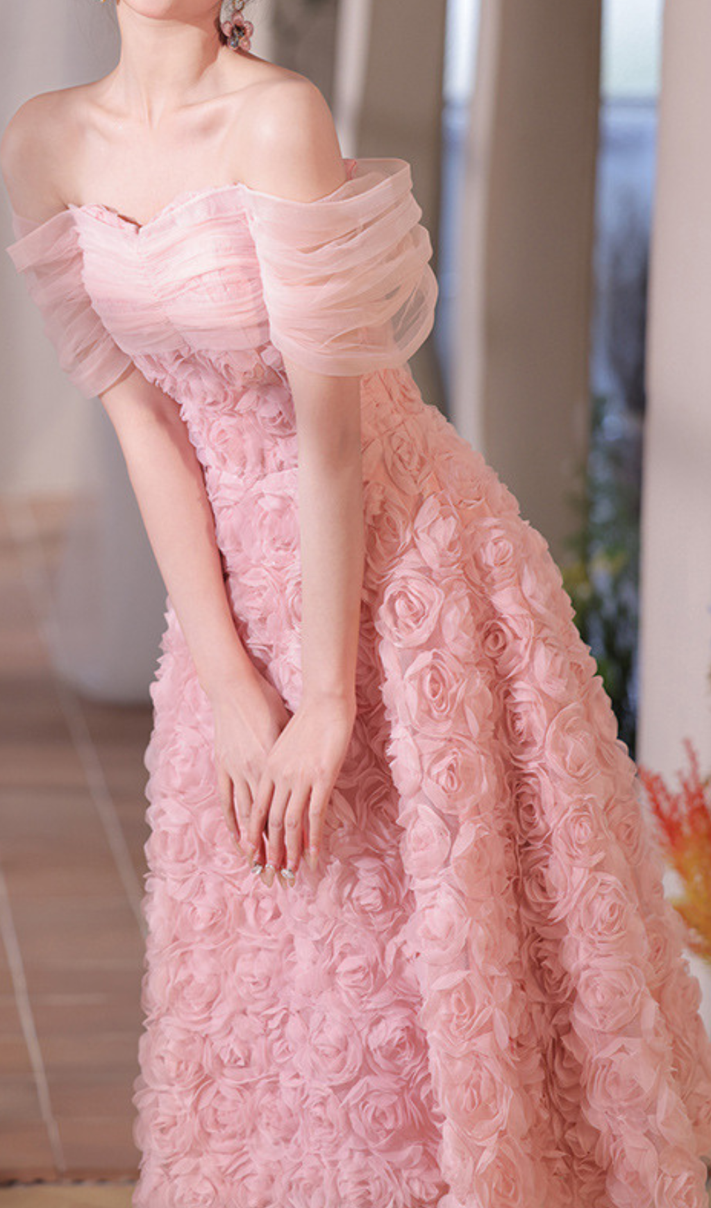 097662a5d7552f164c3aa2758718f8a5.png Fashionslee Women Giovani Pink Flower Midi Dress
