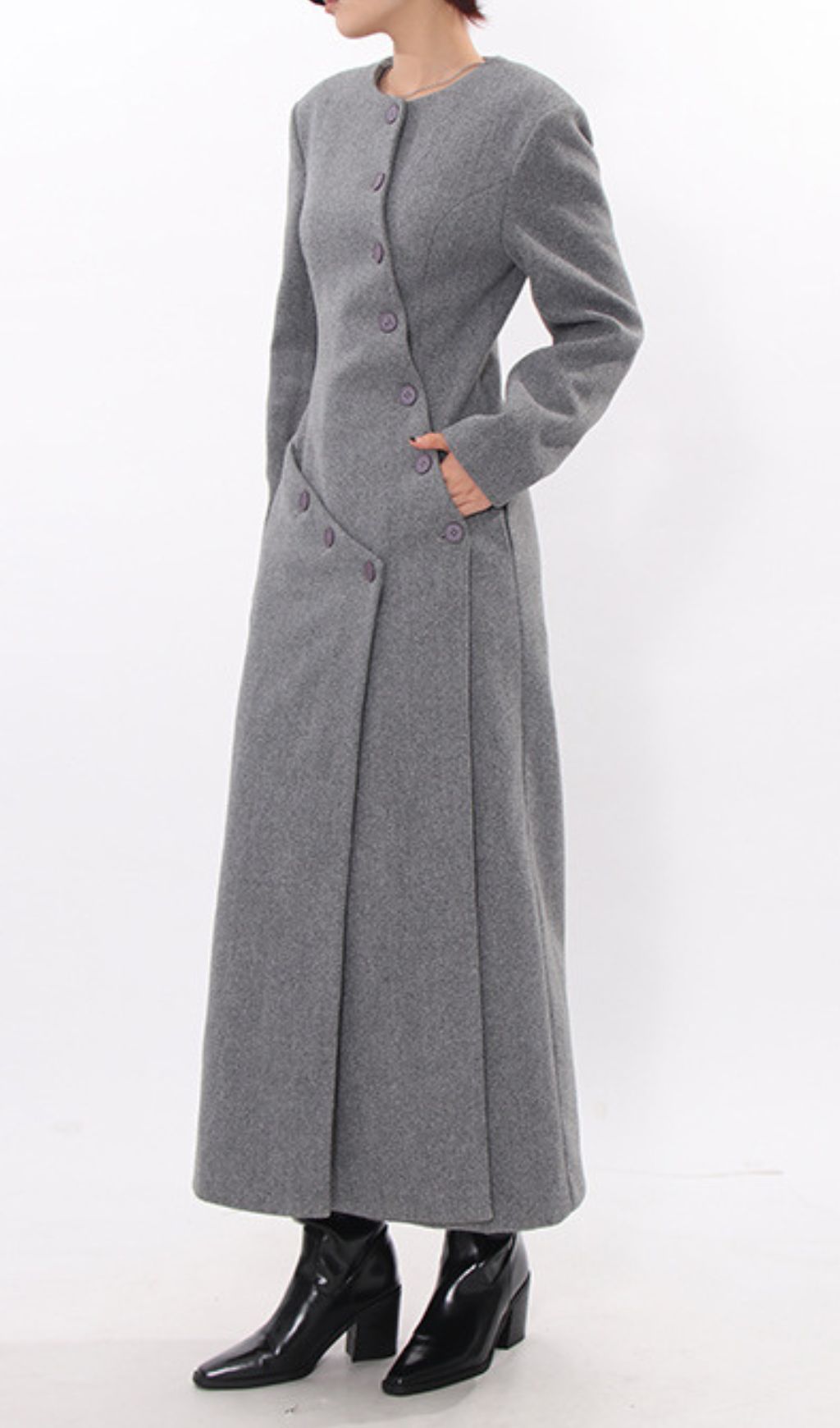 097a062fb161c802a723f019056a2b5b.jpg Fashionslee Women Iekika Grey Button Coat