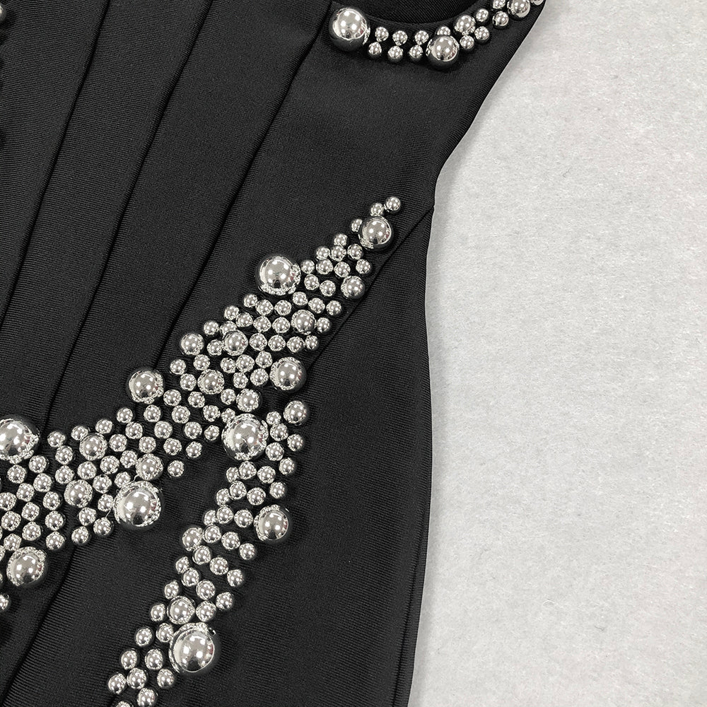 097a8176afb50dc1e170e27a2a714aa0.jpeg Fashionslee Women Biagio Black Embellished Mini Dress