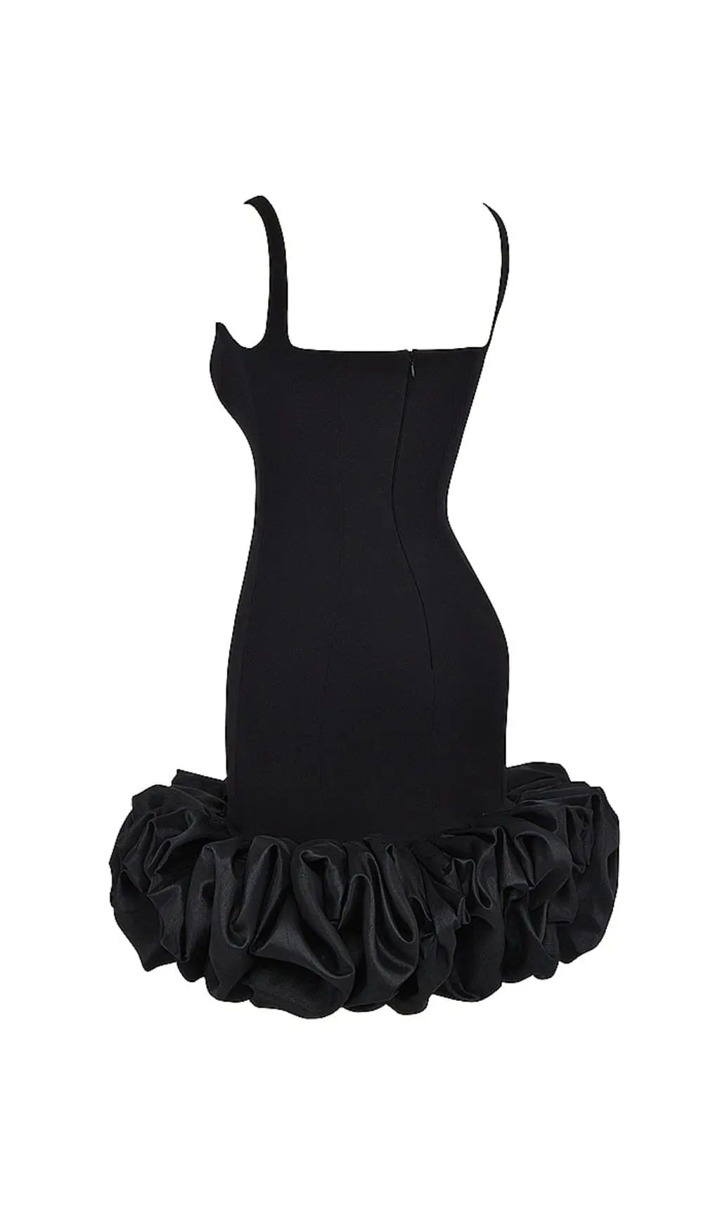 09aa2a43f3fdcb0c0670459bbd5675b3.jpeg Fashionslee Women Black Ruffle Hem Dress