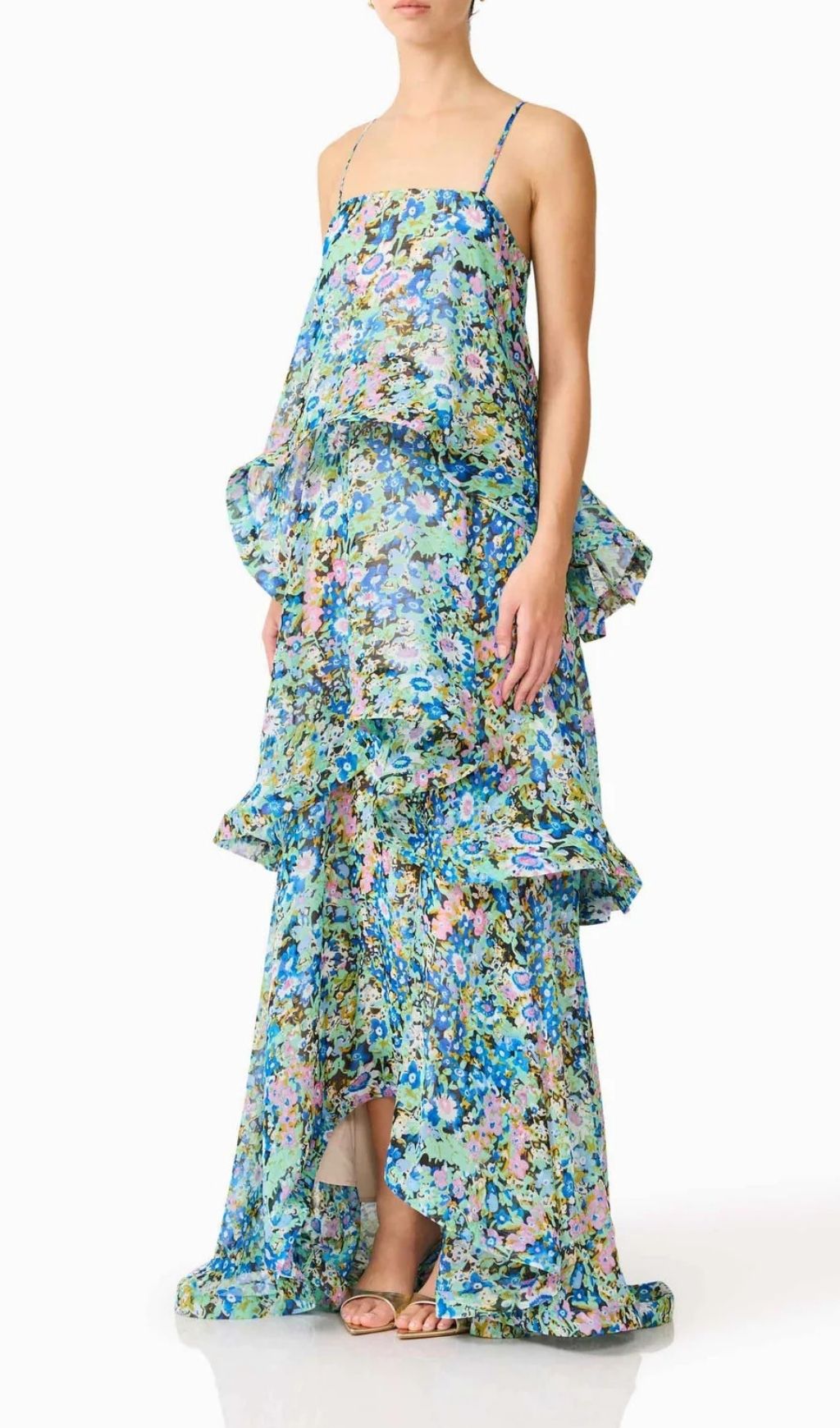 09c01f58672eb04ed40a18d7811b6868.jpg Fashionslee Women Lael Green Floral Printed Maxi Dress