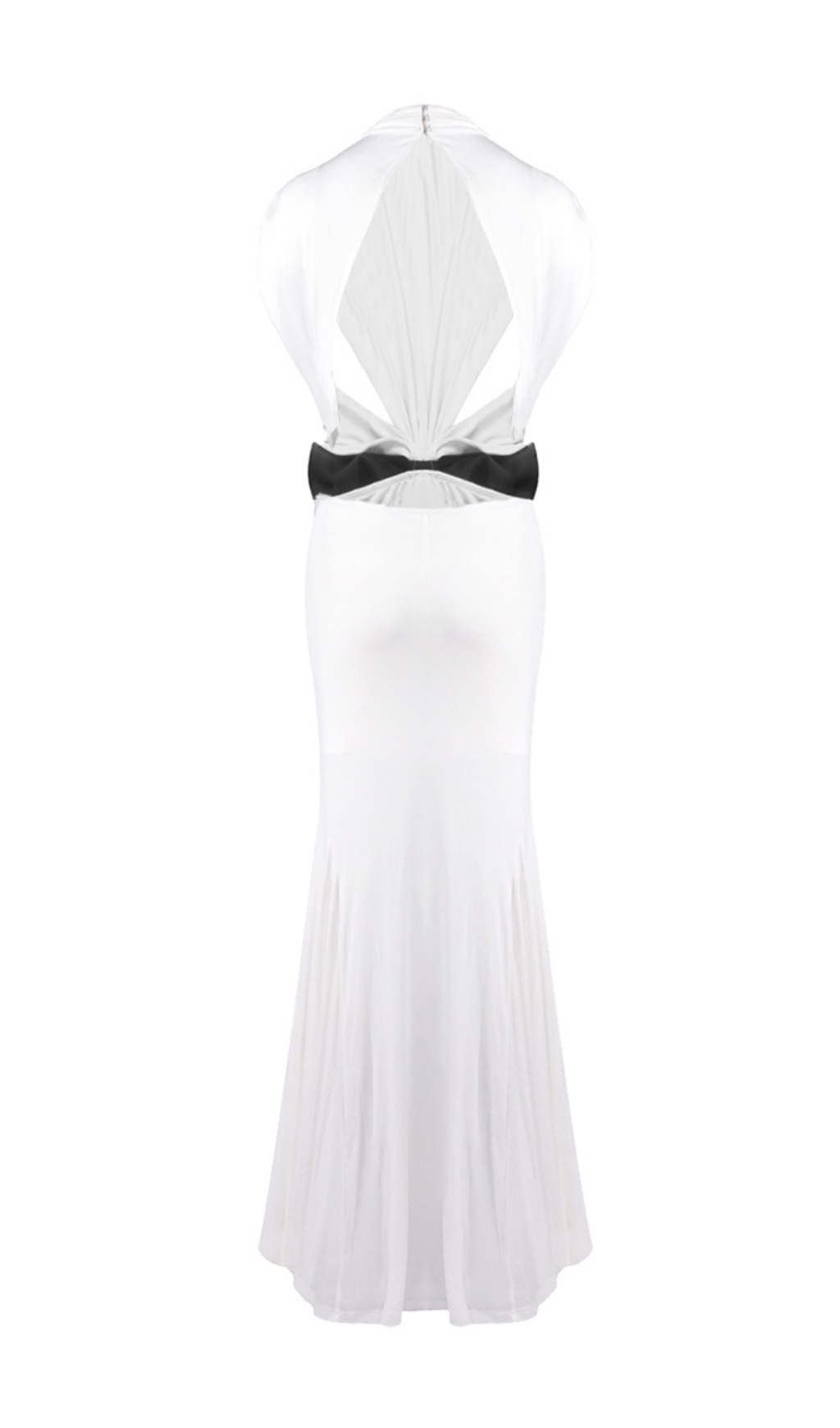09d17948c719c221e7ca6f867795ca0e.jpg Fashionslee Women Elisae White Bow Cutout Maxi Dress