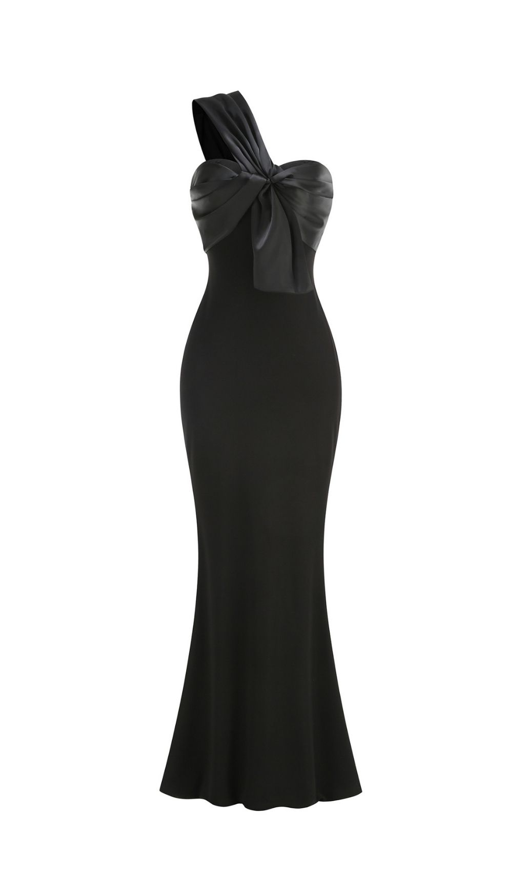 BLACK BOW AESTHETIC MAXI DRESS - OWNCI