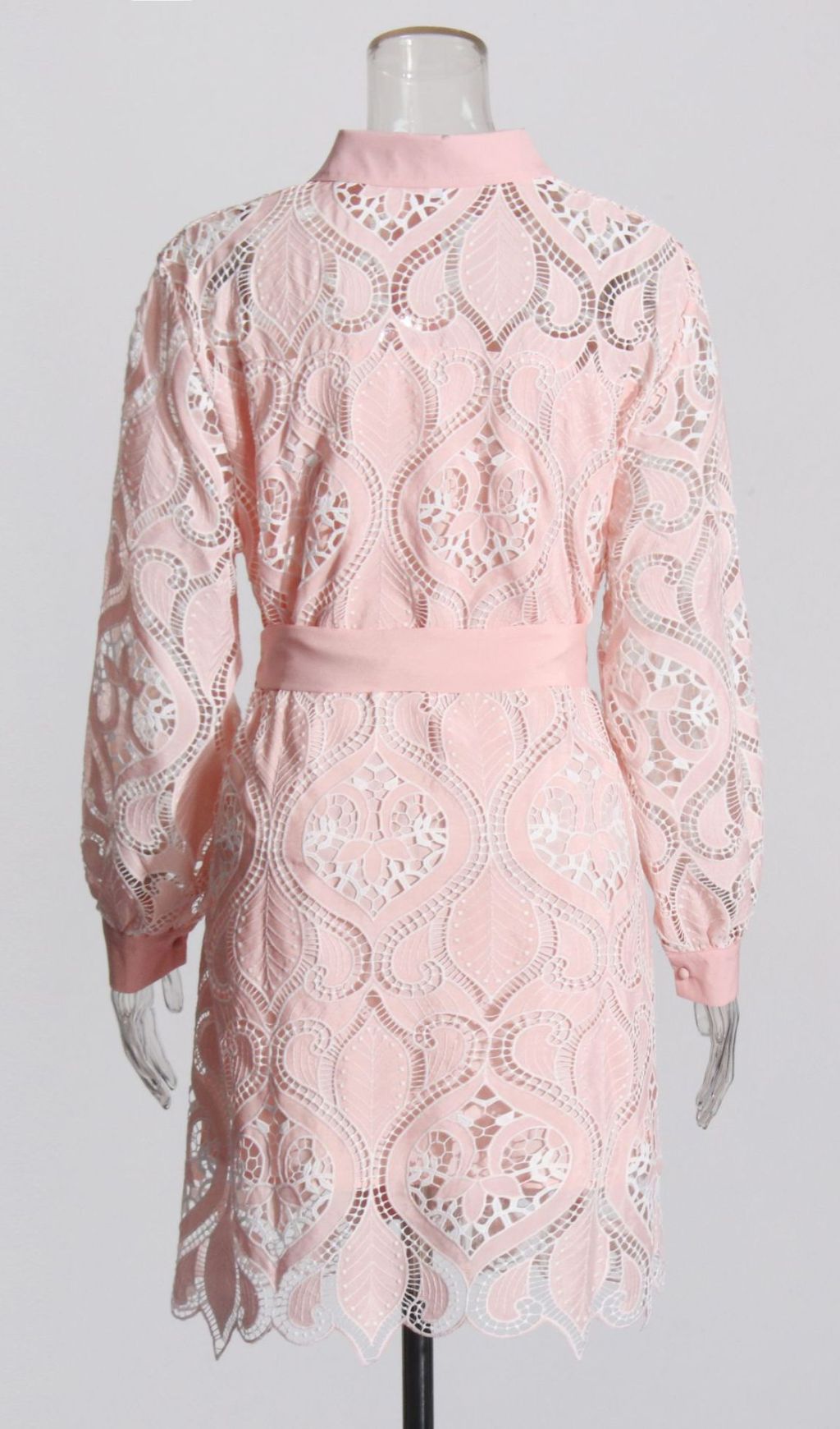 0a5580668105ee42c835b35c28c52094.jpg Fashionslee Women Isandro Pink Embroidery Long Sleeve Mini Dress