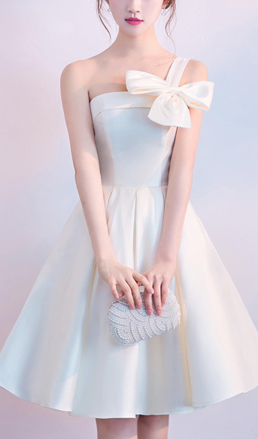 Fashionslee Women Astera Strapless Bow Mini Dress