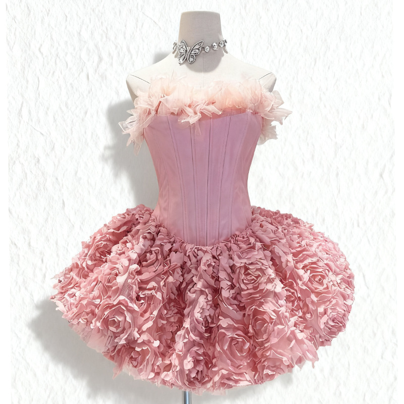 0aeff38740c810555364a9fea956ed4d.jpg Fashionslee Women Irma Strapless Corset Flower Mini Dress