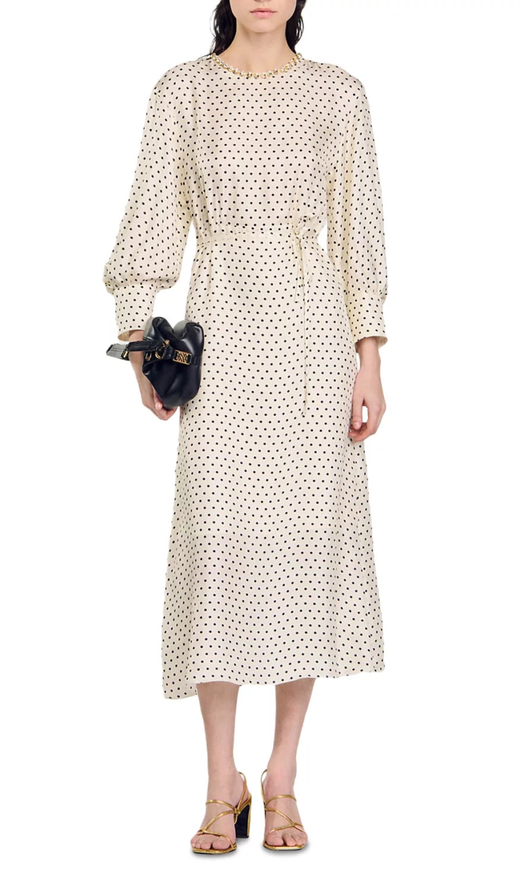 0af9efef9957e196a71e5359ee4ad09d.jpg Fashionslee Women Philosophie Dot Print Midi Dress