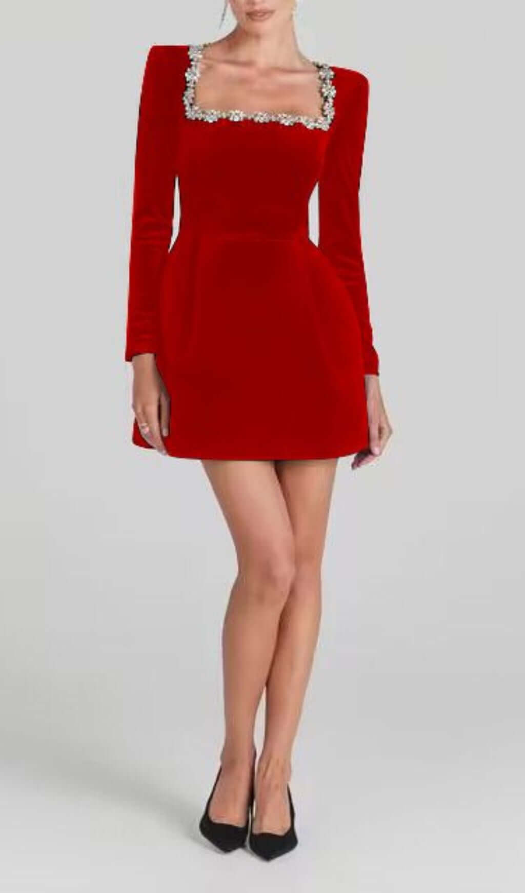 0b07cb034828a78ca4a5e872879afedf.jpeg Fashionslee Women Aramoana Red Crystal Decor Mini Dress