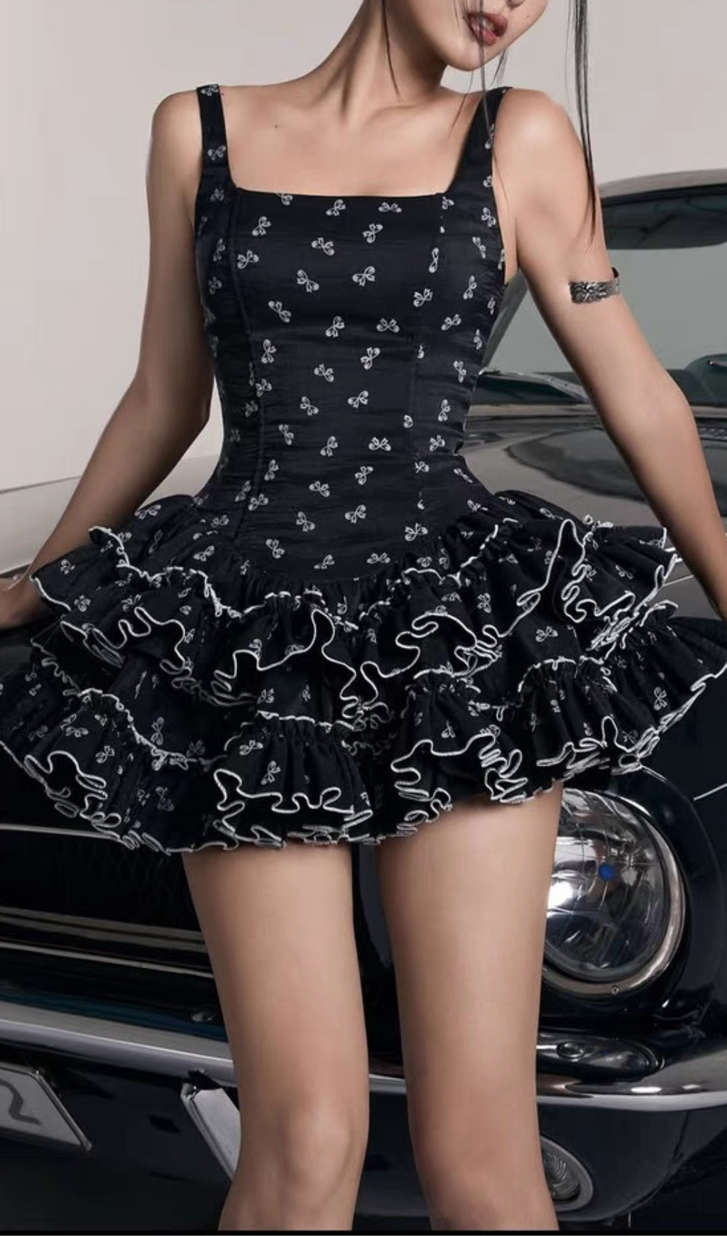 0b2a065fe443a08b1690f860c83c3211.jpg Fashionslee Women Erela Black Printed A-Line Mini Dress