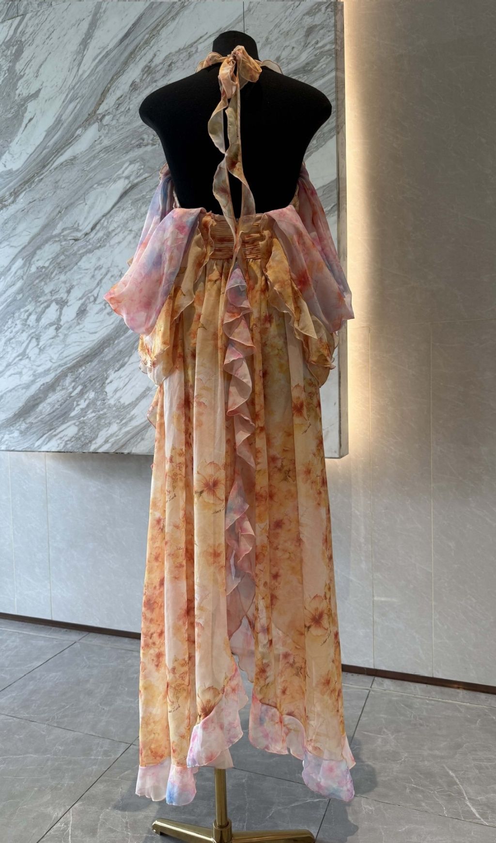 0b51a12df1baa7b6989f27f6e7771895.jpg Fashionslee Women Komali Printed Butterfly Ruffle Maxi Dress