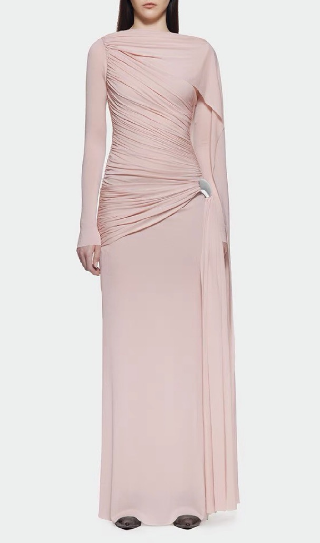 0b689bc0a9fd80e420073a8ceac6ecc0.png Fashionslee Women Hanayo Ruched Long Sleeve Maxi Dress