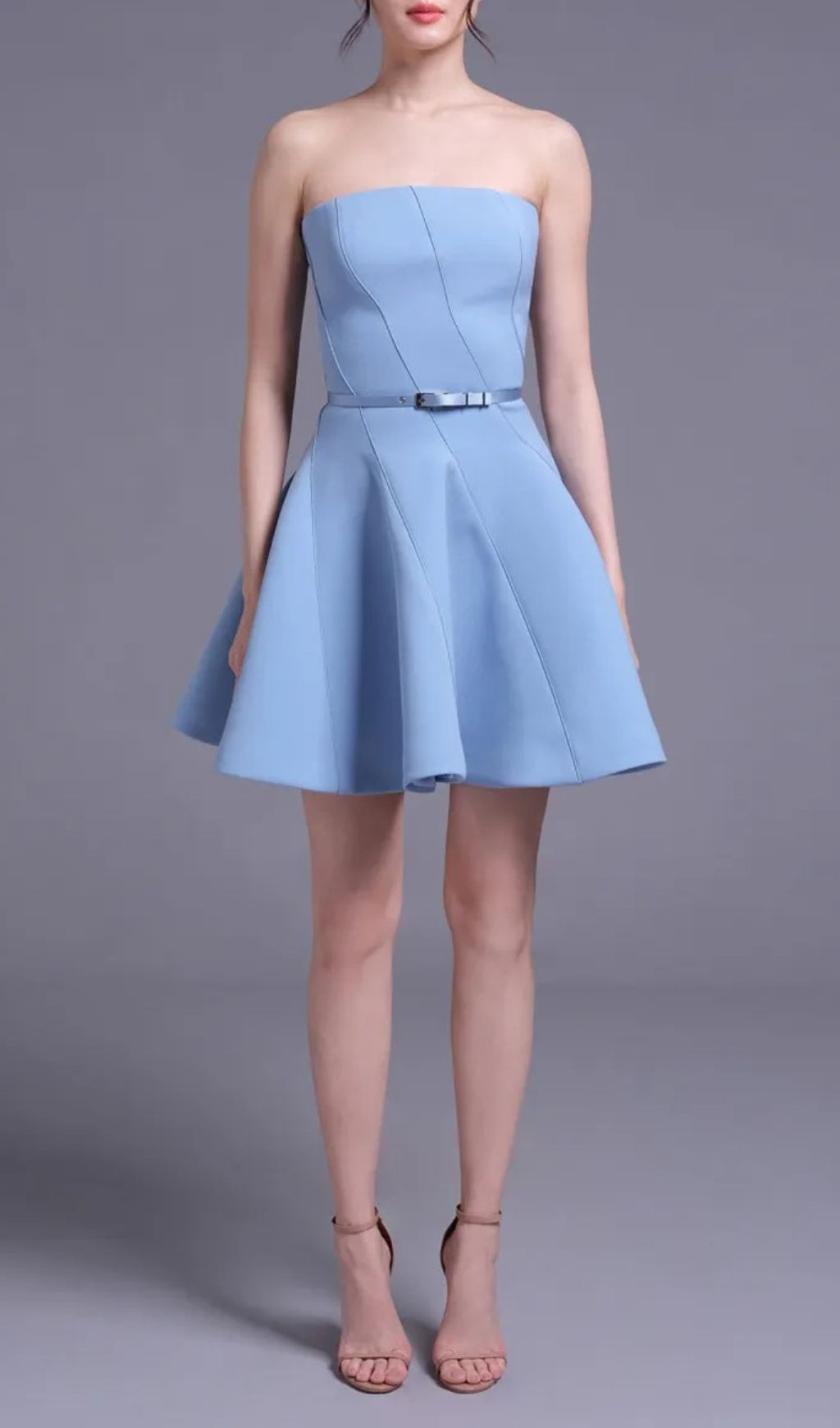 0ba9036eedcc91698cbcea08792745ed.jpg Fashionslee Women Jayeeta Blue Strapless Mini Dress
