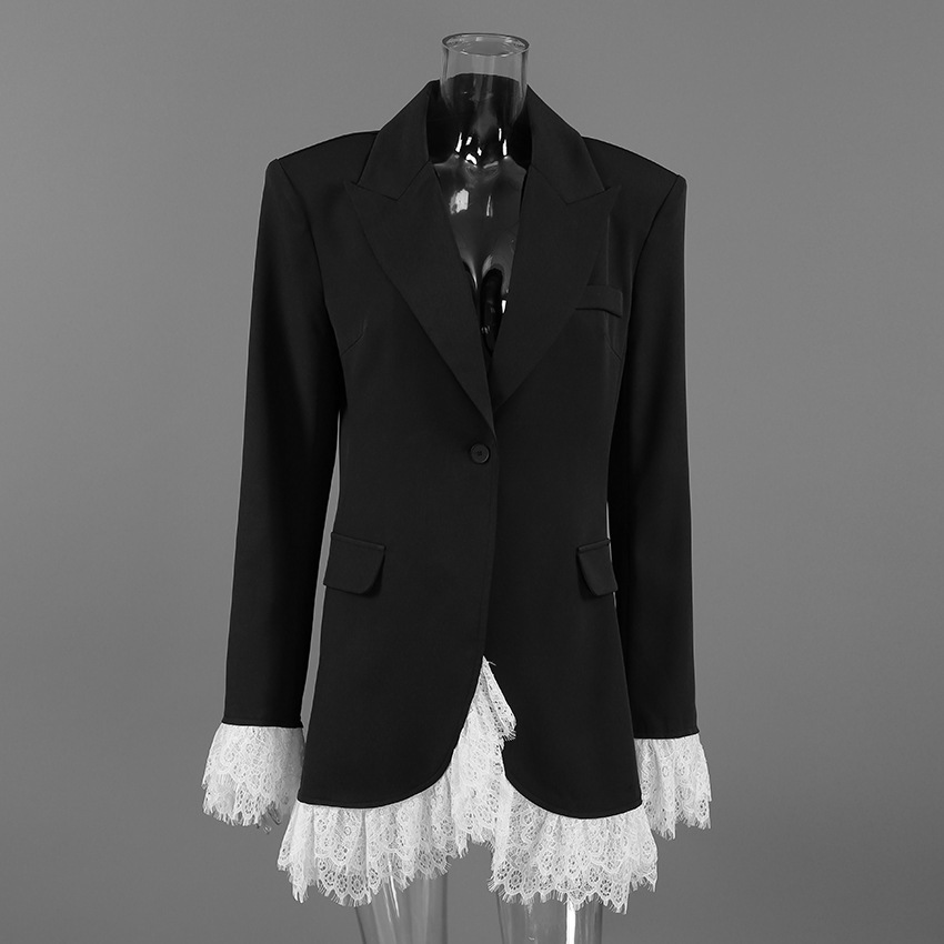 0bb173e287caf934c1b52bef8ea7deb7.jpg Fashionslee Women Anitra Collar Lace Blazer