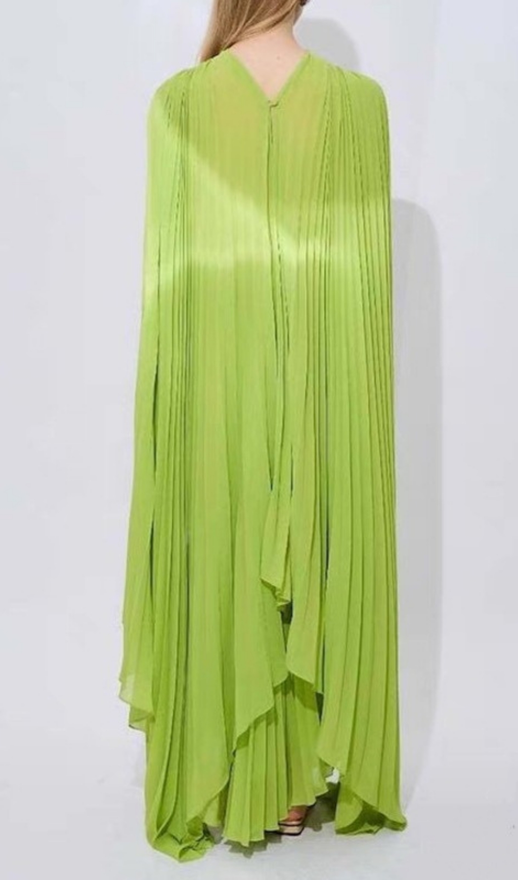 Fashionslee Women Ellaruth Green Pleated Maxi Dress