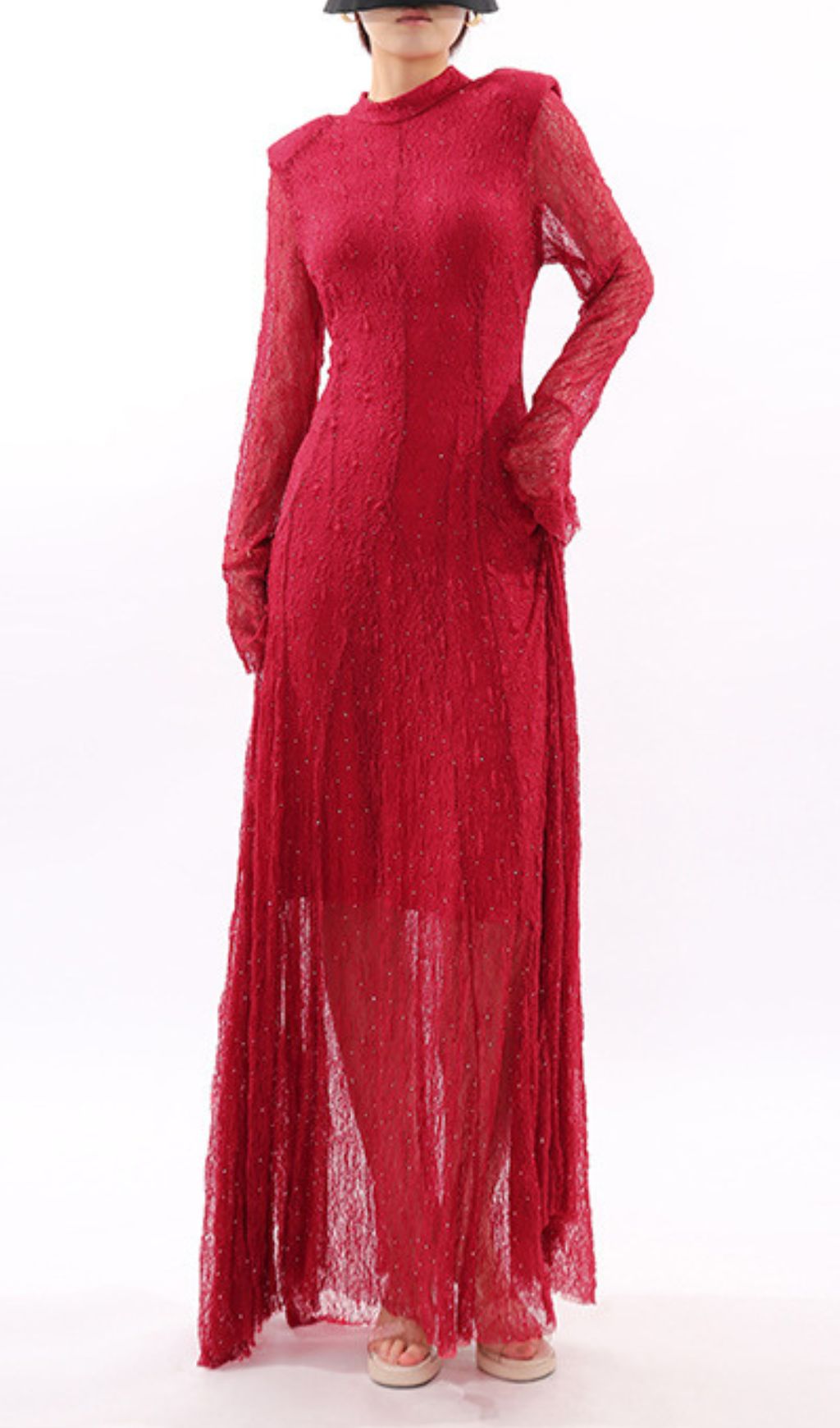 0be9d2ca70f1f77eec2d932750e93686.jpg Fashionslee Women Janus Red Long Sleeve Maxi Dress