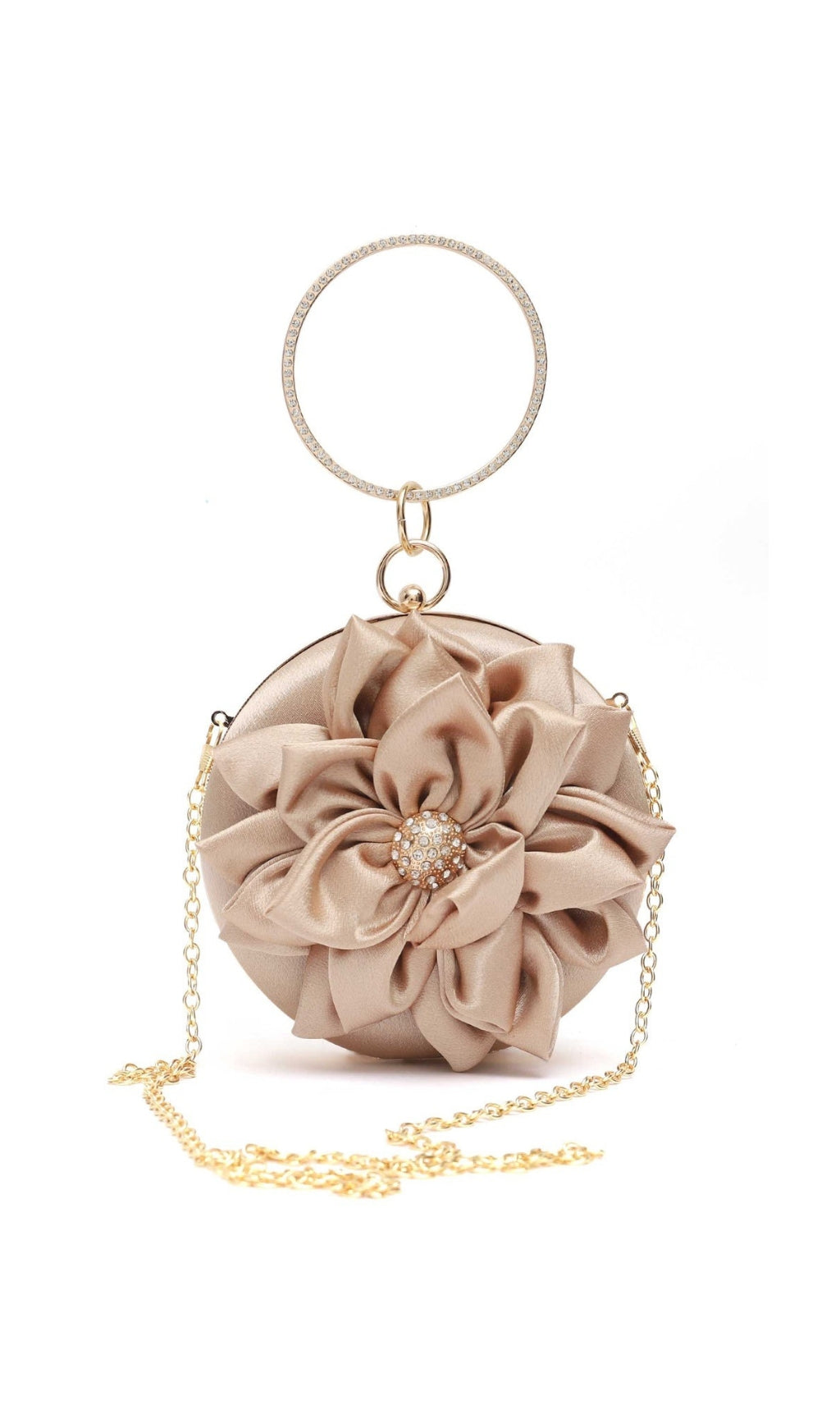 0bed49a57bae3d9b99761d51615024f9.jpeg Fashionslee Women Angelica Flower & Rhinestone Decor Clutch