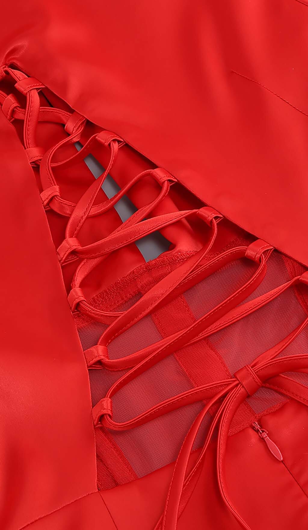 0bffd9f6099eaa93ac216fcdda60b12f.jpeg Fashionslee Women Corset Plunge Jacket Dress In Red