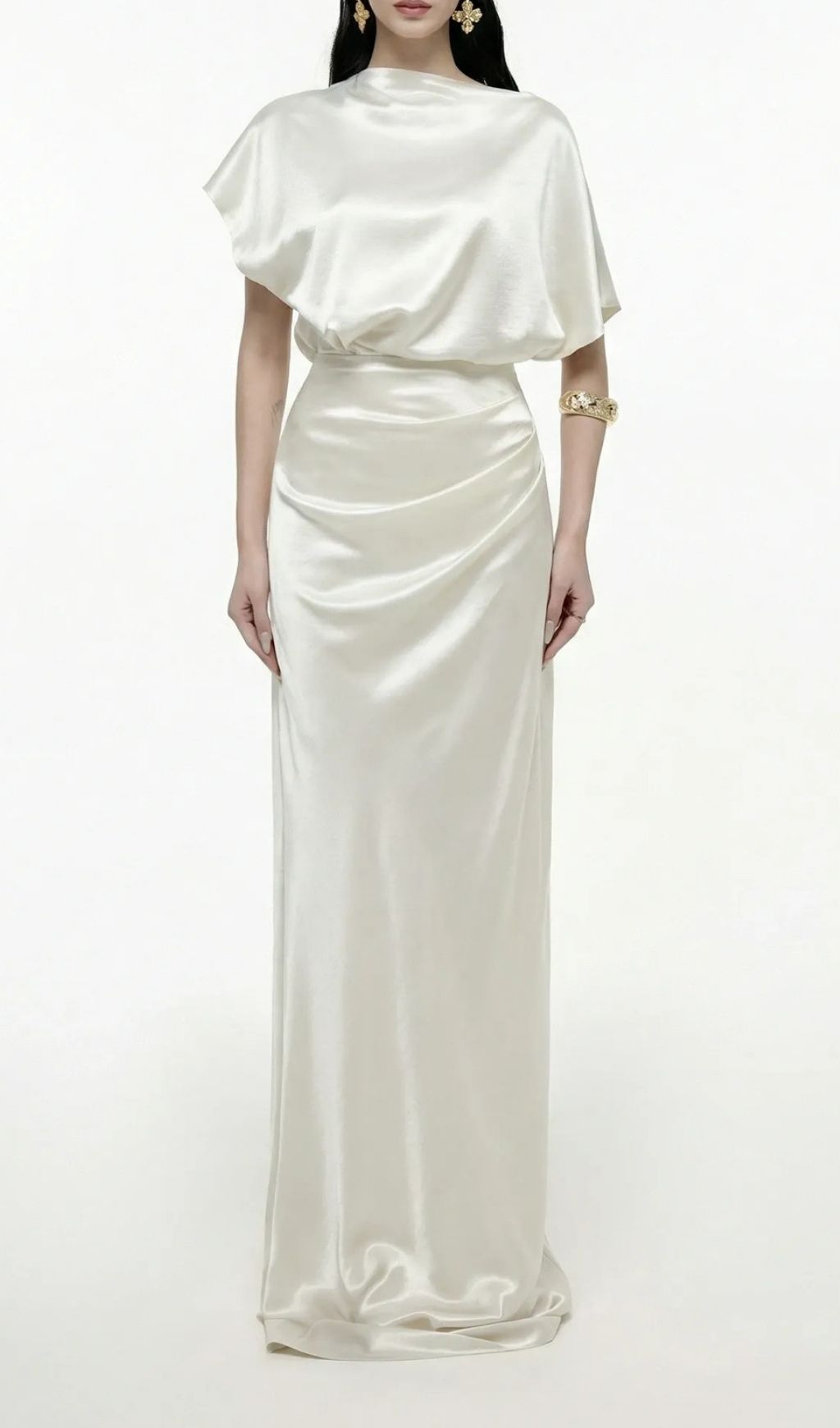 Fashionslee Women Kaylor Satin Maxi Dress