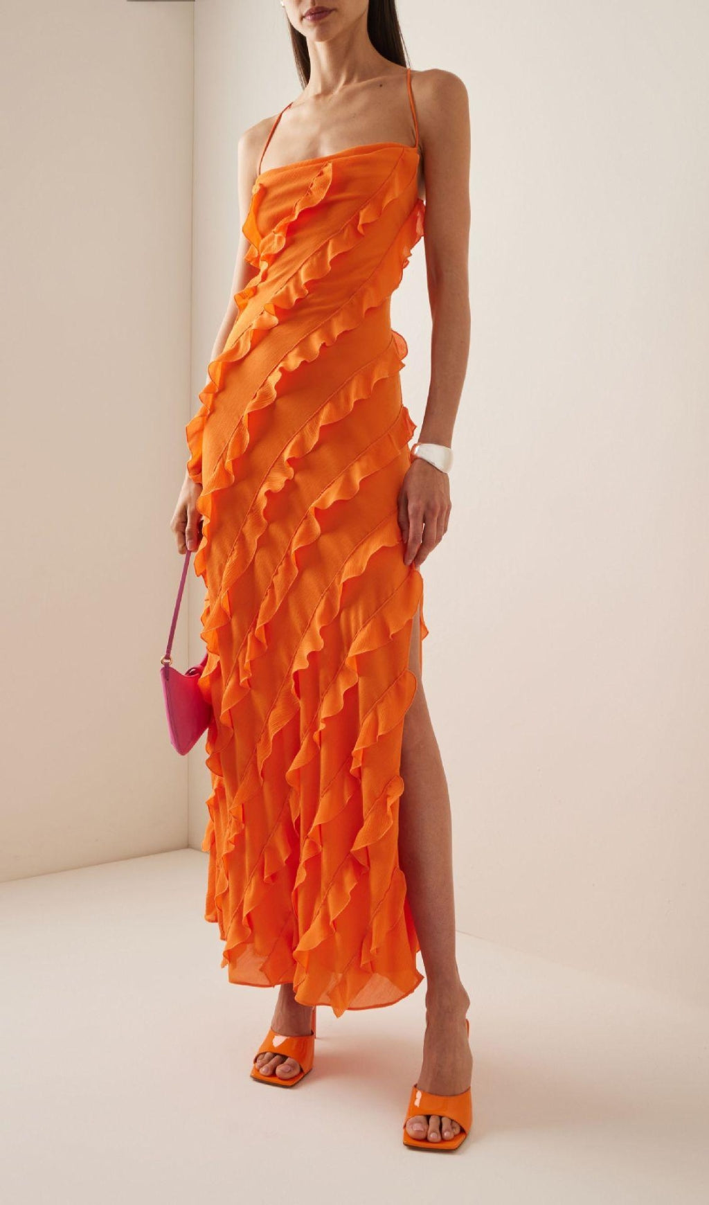 Fashionslee Women Lace Up Ruffle Straight Dress