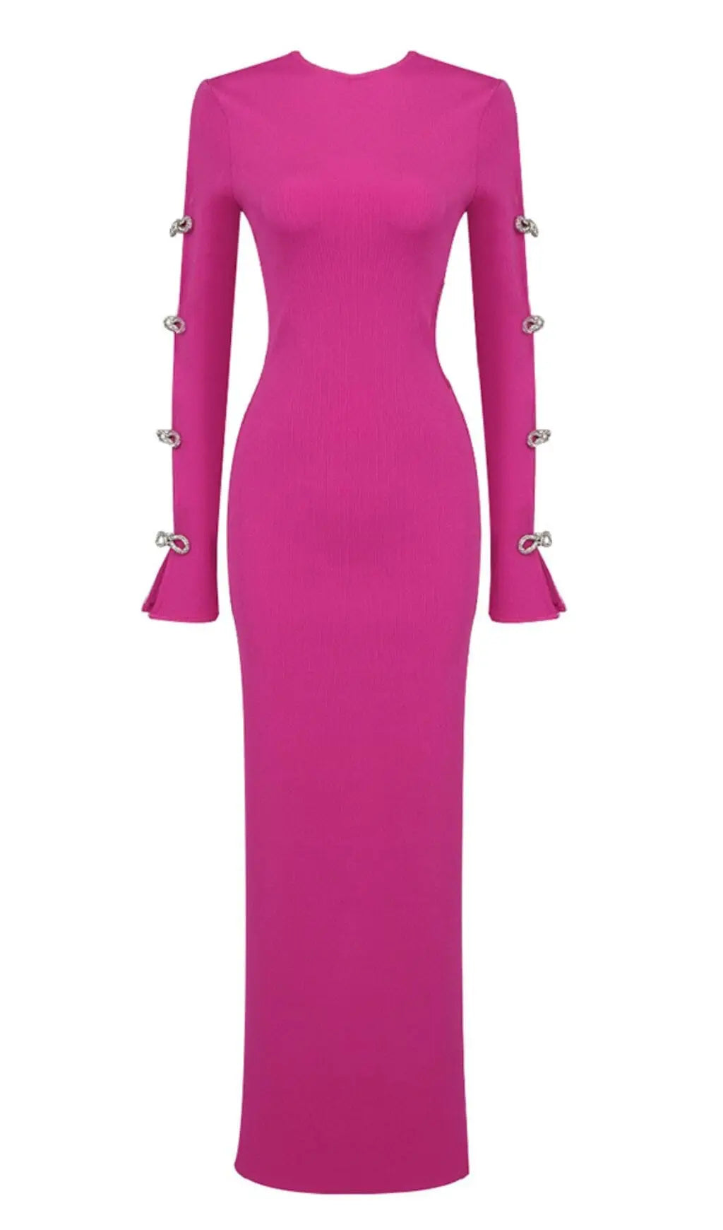 Fashionslee Women Bandage Cut Out Maxi Dress In Pink