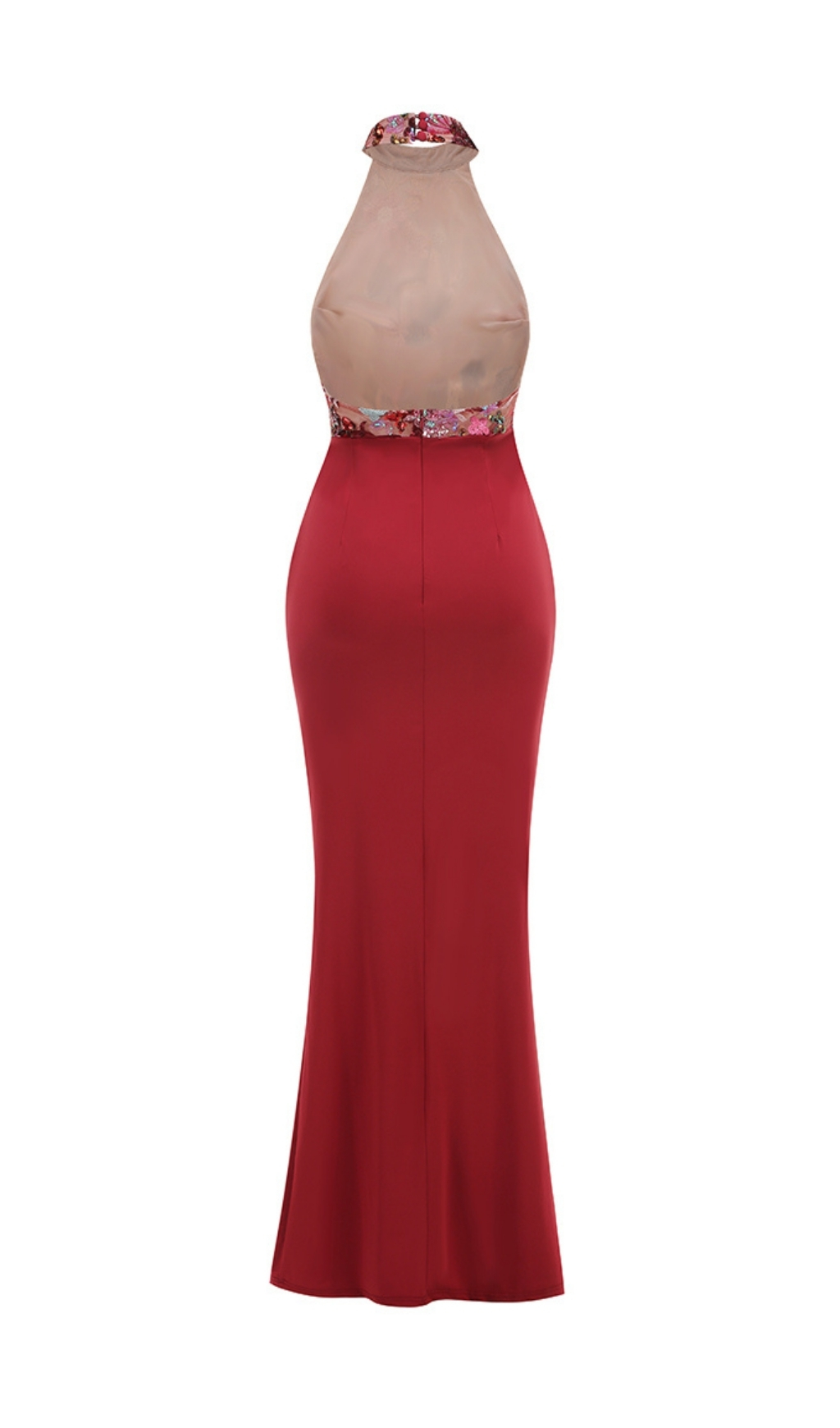 0d71347b86e252723b3a2347779071f5.jpg Fashionslee Women Dusha Red Halter Flower Ruched Maxi Dress