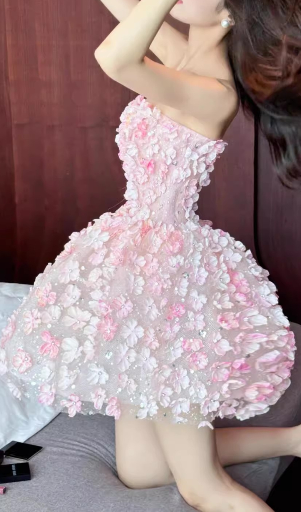 0d9248b1810c0bcf77a6f956a8d6807e.jpg Fashionslee Women Breeze Strapless Flower Mini Dress