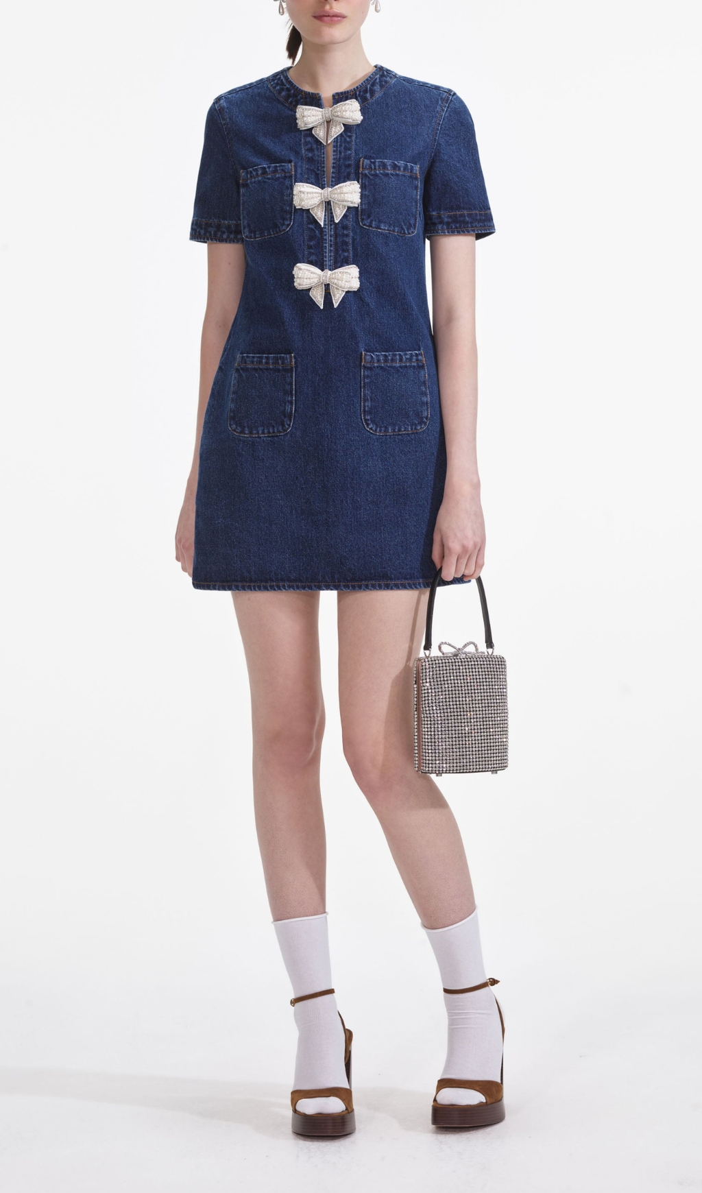 0df014eb03aaed3a49027a56011329d8.jpg Fashionslee Women Denim Bow Mini Dress