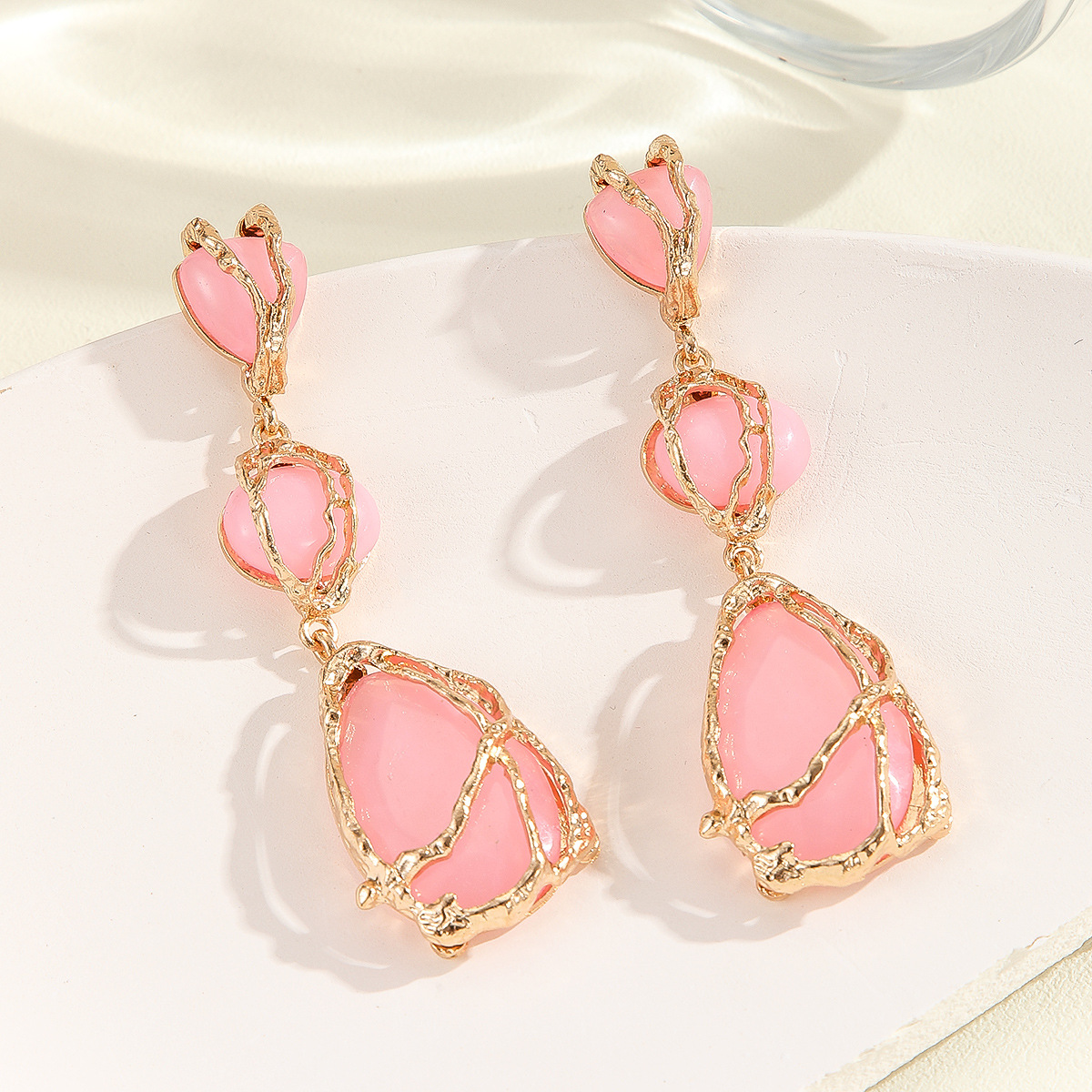 VIRAL CYRILLA DROP EARRINGS IN GOLD - OWNCI