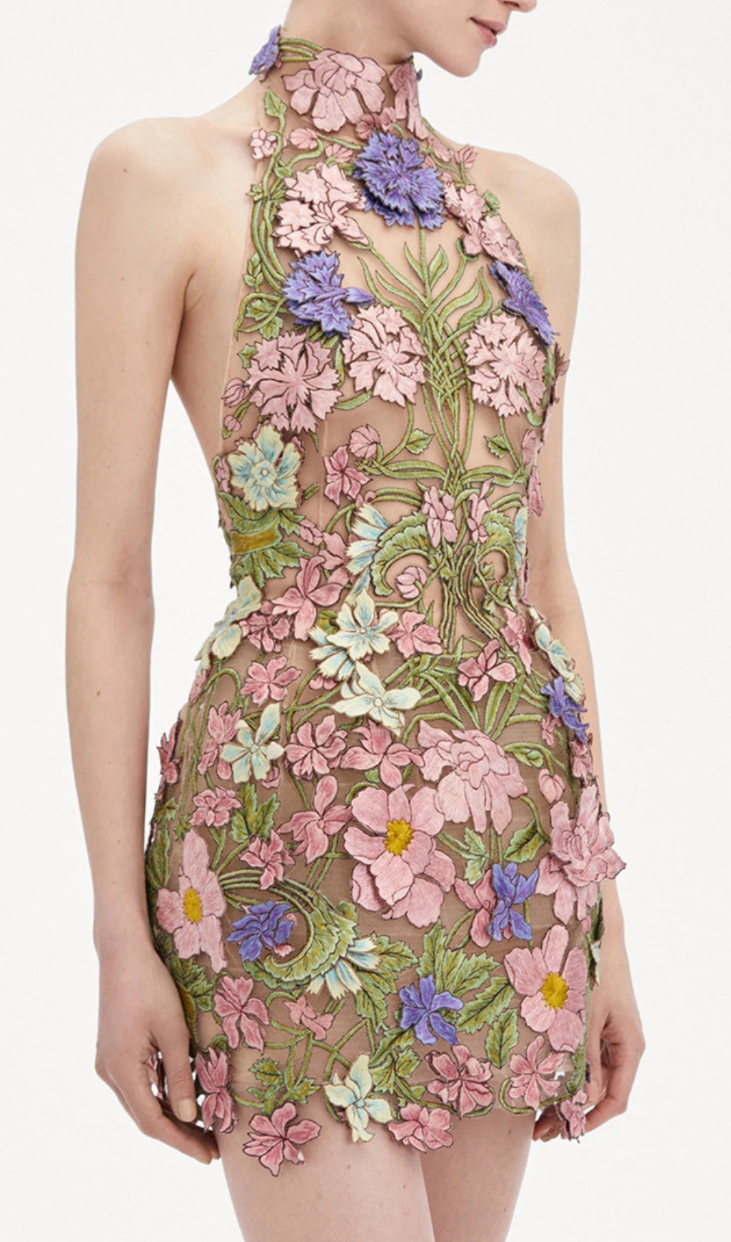 0e24ae579906eb80bba639114f5b0e54.jpg Fashionslee Women Dotty Halter Flower Embroidery Backless Mini Dress