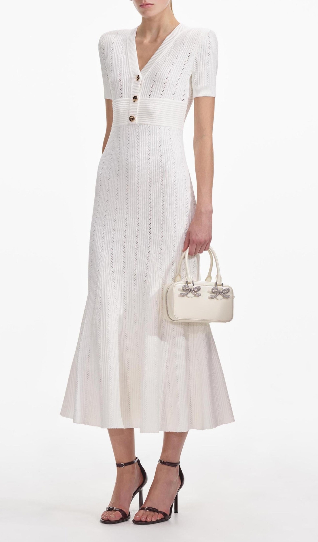0e4ef92b8a963d20e37b226a1ced4814.jpg Fashionslee Women Cream Pointelle Knit Midi Dress