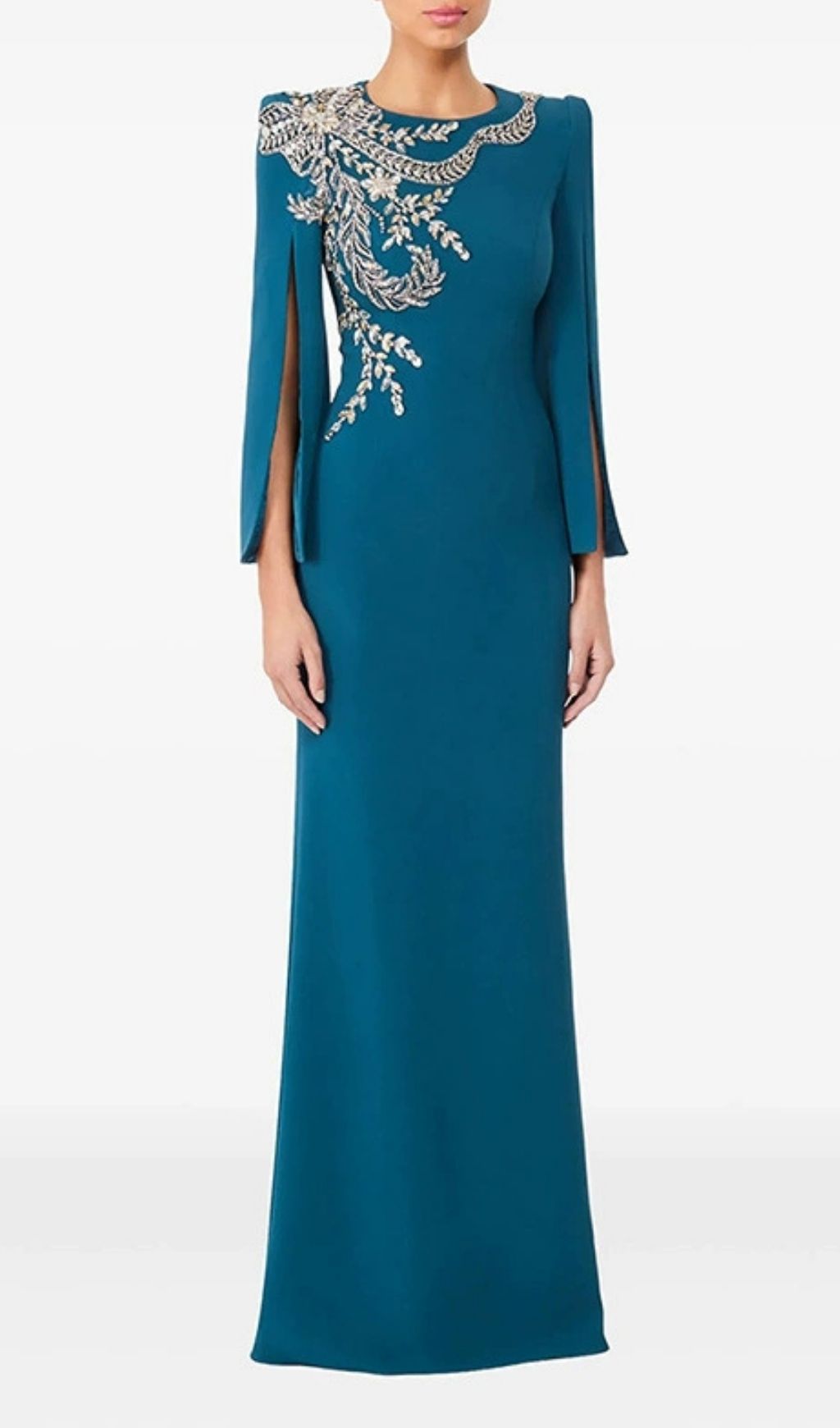 Fashionslee Women Kreeli Diamante Long Sleeve Maxi Dress