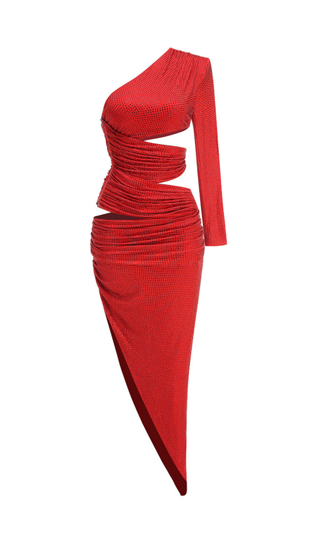0e7db029aa832157279c75eac95e2fff.png Fashionslee Women Gadar Red Diamante One-Shoulder Maxi Dress