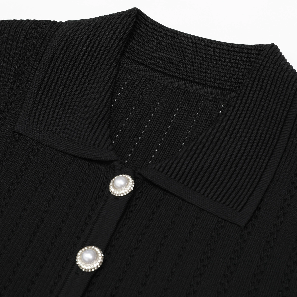 0e998806bd9fbc2fc05b6046c8b28273.webp Fashionslee Women Khosrow Black Lace Knit Mini Dress