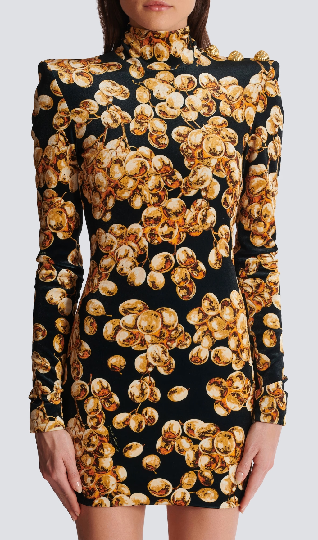 GRAPE PRINT VELVET AESTHETIC MINI DRESS - OWNCI GRAPE PRINT VELVET AESTHETIC MINI DRESS - OWNCI