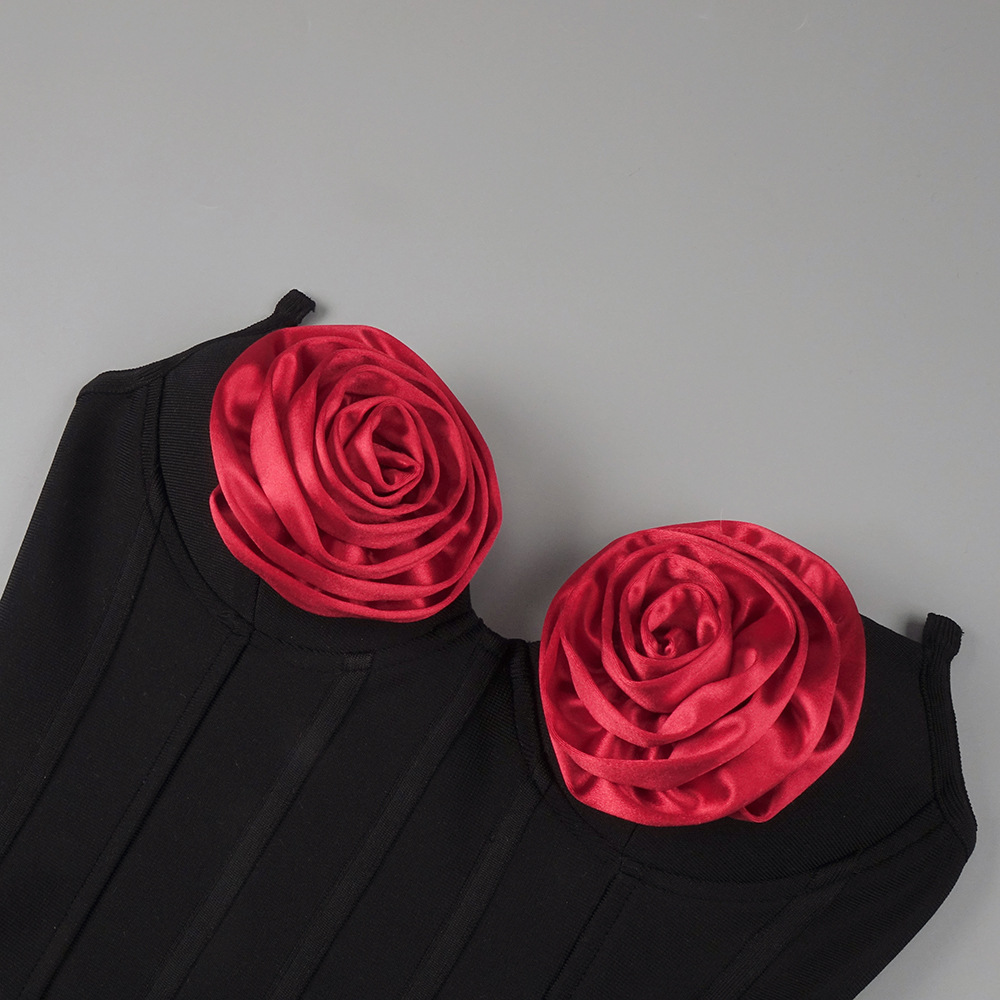 0f520cc3cc42d12cf71160a004adae11.jpg Fashionslee Women Columbine Flower Corset Top & Skirt Set
