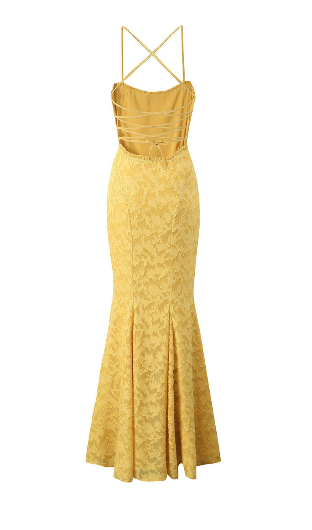 0f6f47ec73e29cd6ad628e5d1b3c425e.jpg Fashionslee Women Cili Yellow Lace-Up Fishtail Maxi Dress