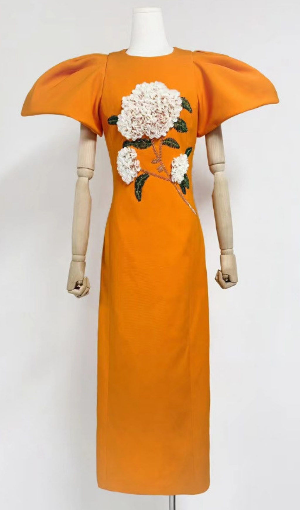Fashionslee Women Fiorenzo Puff Sleeve Flower Maxi Dress
