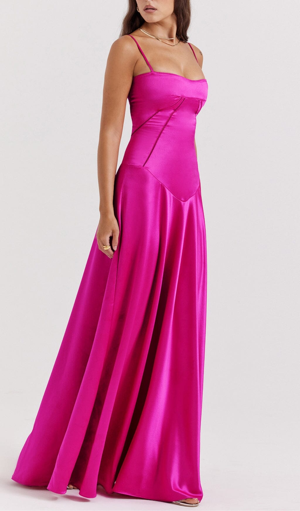 0fb7bebf10a8a966c928dc5986b30e74.jpeg Fashionslee Women Fuchsia Lace Up Maxi Dress