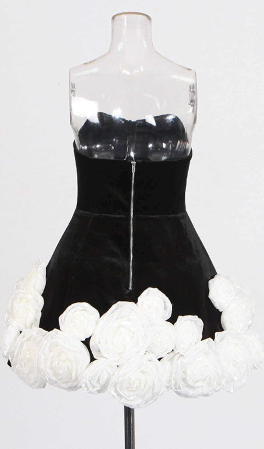 Fashionslee Women Candie Strapless Flower Mini Dress