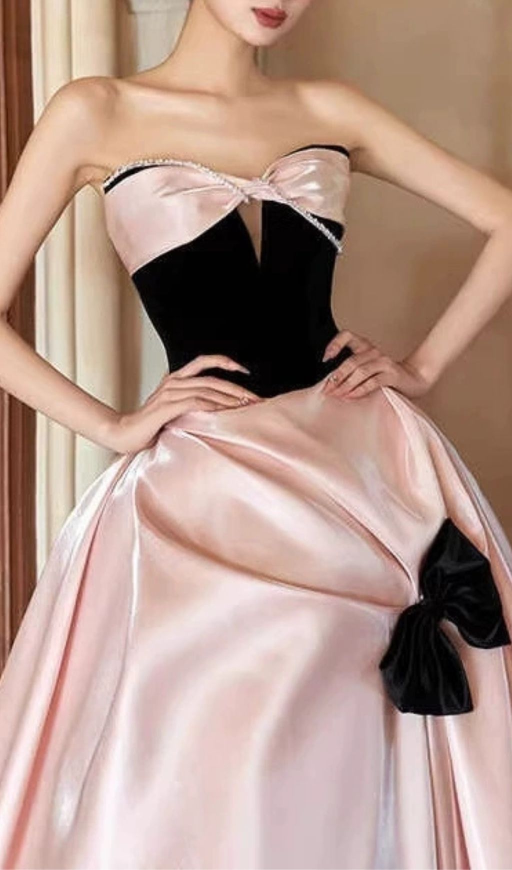 0ff3219e143db1ad5c14d44e50087b72.jpg Fashionslee Women Karisse Pink Strapless Bow Maxi Dress