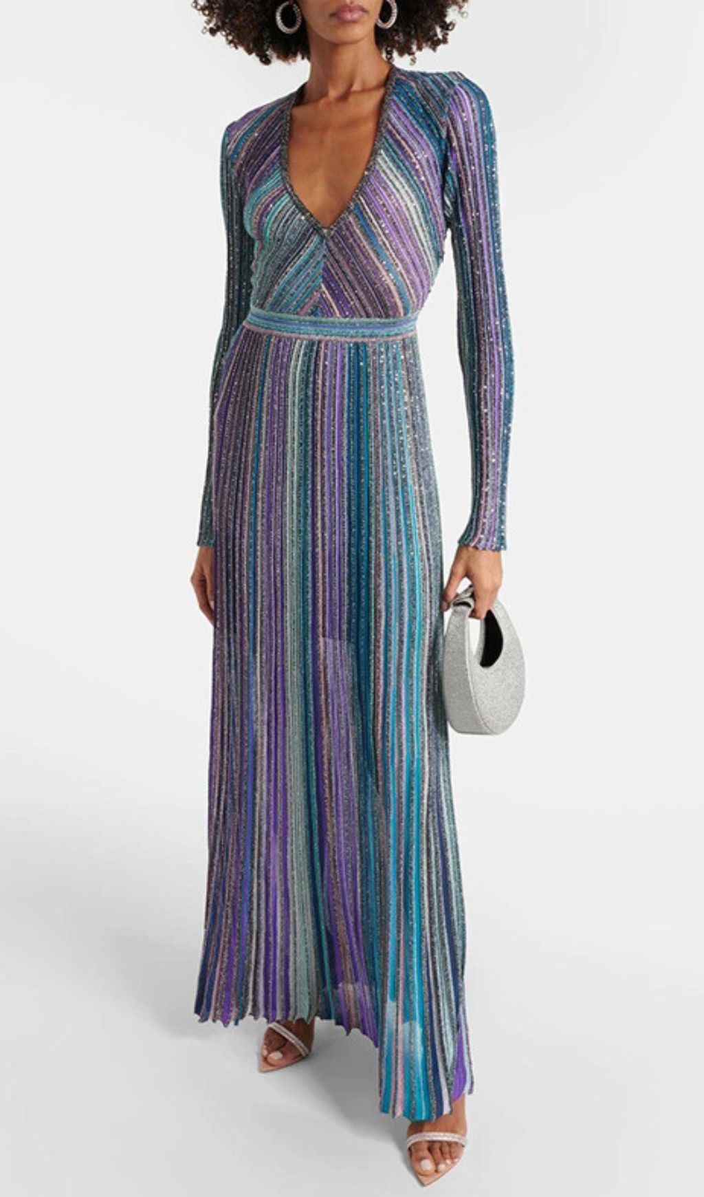 Fashionslee Women Hazen V-Neck Long Sleeve Maxi Dress